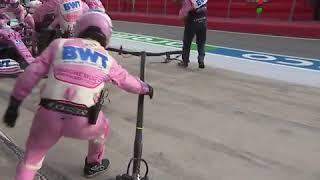 BWT Racing Point F1 Team incident on pit lane