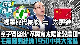 童子賢挺核「不需為太陽能毀農田」 毛嘉慶諷綠：搞綠電像1950中共大躍進【CNEWS】@TPP_Media