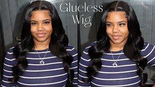Quickest Glueless 13*6 Lace Wig Install | PRE-EVERYTHING Done For Beginner Wig | UNice Hair