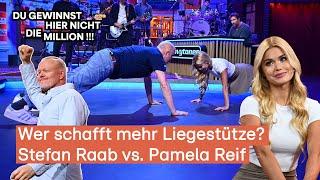 Liegestütz-BATTLE gegen Pamela Reif! ​​​​ | Du gewinnst hier nicht die Million bei Stefan Raab