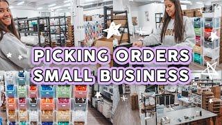 Studio Vlog #88 | PICKING ORDERS SMALL BUSINESS HAIR CLAWS & XXS SCRUNCHIES | Pack With Us!