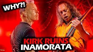 JAMES HETFIELD GETS ANGRY WHEN KIRK HAMMETT RUINS INAMORATA LIVE (2024) #METALLICA #shorts