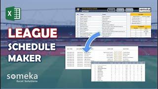 League Schedule Maker Excel Template | Excel League Table Spreadsheet