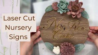 How to laser cut a nursery sign with an OMTech CO2 Laser Engraver - DIY Project Walkthrough - OMTech