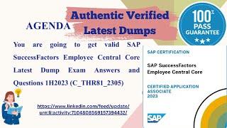 SAP SF Employee Central THR81_2305 1H2023 Exam Preparation and Practice Questions and Answers