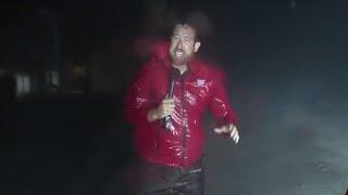 Watch as the KSAT Storm Chaser was there during landfall for Hurricane Beryl