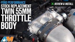 2005-2010 Mustang GT Ford Performance Stock Replacement Twin 55mm Throttle Body Review & Install