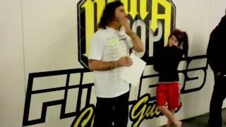 Clay Guida meeting fans, signing at MMASTOP