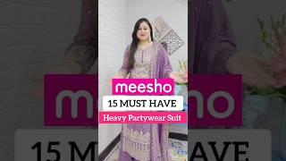 Meesho Heavy Partywear Suit #meesho #meeshohaul #shorts #ytshorts