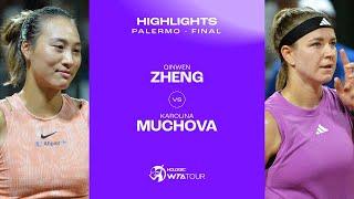 Zheng Qinwen vs. Karolina Muchova | 2024 Palermo Final | WTA Match Highlights