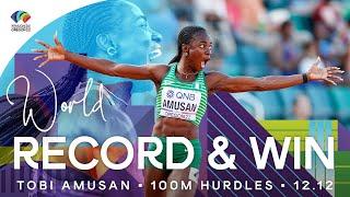 WORLD RECORD 12.12   - Amusan wins 100m hurdles | World Athletics Championships Oregon 22