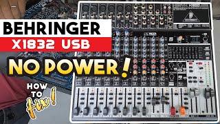 Behringer x1832 USB NO POWER! PAANO AYUSIN?
