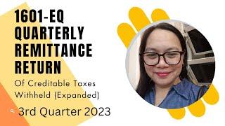 1601-EQ Quarterly Remittance Return 3rdQ 2023