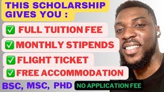 BEST SCHOLARSHIP IF YOU HAVE NO MONEY TO STUDY ABROAD 2024