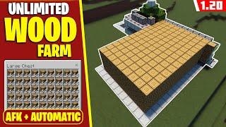 1.20+ Best AFK Tree Farm - Unlimited WOOD FARM - Minecraft (Bedrock + Java)