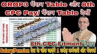 Pension/Pay Table 8th CPC and OROP3, Fitment Factor 1.96, PMR Reservist, चौंकने वाले आंकड़े #SPARSH