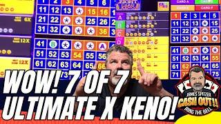 7 OUT OF 7 ULTIMATE X KENO ! OH WHATTA DAY! KENO STAR , EIGHT CARD KENO #kenonation #slots