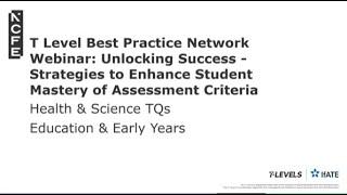 T level Best Practice Network Insights: Mastering assessment and Exam strategies