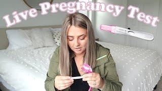 LIVE PREGNANCY TEST AT 10 DPO | FINDING OUT I'M PREGNANT | Abby Lindquist