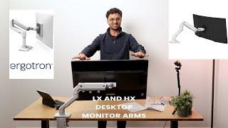 Ergotron LX and HX series arms full unboxing, setup and first impressions by Jassie from KECG Tech.