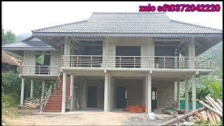 mẫu nhà sàn bê tông 26 cây cột hoàn thiện đã song dt 180m²@nhasanbetongdongchi