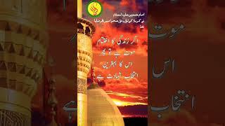 Hazrat Imam Hussain as Quotes/Saying ~Karbala main Khutba #azadarinetwork #islamicstatus #azadari110