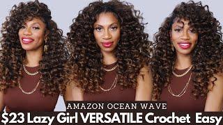 $23 Lazy Girl Versatile Crochet, only 7 Braids ft. Amazon Ocean Wave Hair