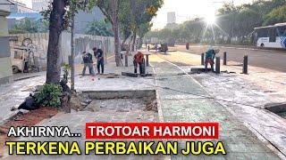 Akhirnya di Revitaliasi | Progres Revitalisasi Trotoar Jalan Harmoni Jakarta Pusat