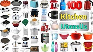 Kitchen Vocabulary ll 100 Kitchen Utensils Name In English With Pictures ll Kitchen Items Lists