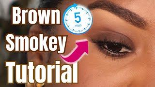 This Is The EASIEST Brown Smokey Eye Tutorial Ever ! | Eyeshadow Tutorial For Beginners