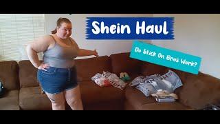 Shein Plus Size Spring Clothing Try On Haul 2023 -Size 24 & Size 26 | Do Stick On Bras Work??