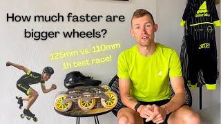 How much faster are bigger skating wheels? - 1 hour time trial test!