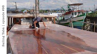 Rescued boat restoration: waterproofing pilothouse, windows & secret project — Sailing Yabá #98