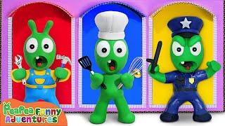 Pea Pea Learn Jobs and Occupations By Mystery Door - Pea Pea Funny Adventures