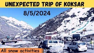 unexpected trio to koksar ! 8/5/2024 ! latest vlog @SunnyBob7300 #koksar #rohtangpass #snowfall