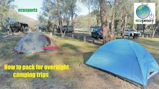 How to pack a hiking pack for overnight camping