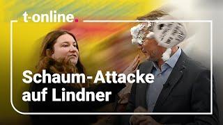 Attacke auf Lindner: Videos zeigen Schaum-Angriff auf FDP-Chef