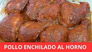 Pollo enchilado al horno, super fácil.- RecetasdeLuzMa