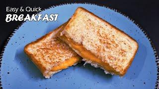 How To Make A Perfect Grilled Cheese Sandwich! Crispy Butter Toast. Delicious Breakfast.