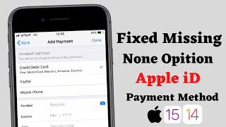 How To Find "Missing NONE" In Apple iD Payment Method iPhone iPad iMac - iOS 15 - Get None Opition