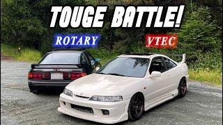 TOUGE BATTLE | Integra DC2 vs RX7 FC3S ROUND 2!!