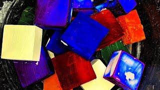 deep Dyed gym chalk blocks and reforms crush edit|H.E ASMR|