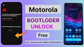 Motorola-Your device has failed verification | Unlock Bootloader All Motorola 2023