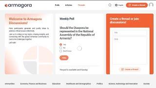 Armagora. The online platform for pan-Armenian discussions has been launched