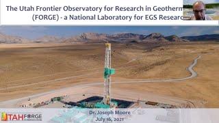 Joseph Moore: The Utah Frontier Observatory for Research in Geothermal Energy (FORGE)