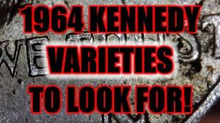 1964 Kennedy Half Dollar Varieties to look for!  Complete search!