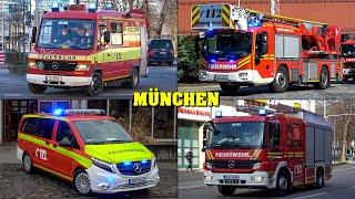 Großer XXL-Zusammenschnitt | Einsatzfahrten von FEUERWEHR (9 Wachen!) & Rettungsdienst in MÜNCHEN