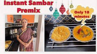 Instant Sambar Premix  !!  Tasty Sambar in less than 10 minutes ! Save Time !!
