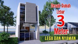 TERAPKAN DESAIN INI AGAR LAHAN SEMPIT JADI RUMAH LEGA DAN NYAMAN! RUMAH MODERN 3X9 M