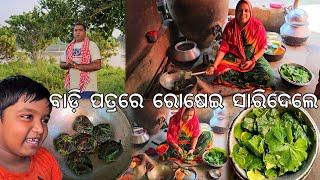 ବାଡ଼ି ପତ୍ରରେ ରୋଷେଇ ସାରିଦେଲେ  @Gouranganayakodiavlogs